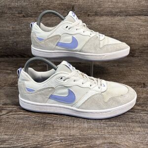 Nike SB Alleyoop Shoes Women's 8.5 White Purple Low Skateboard CQ0369-102